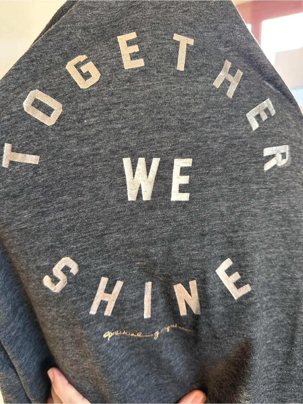 Spiritual Gangster Women’s Charcoal Gray 'Together We Shine' Pullover